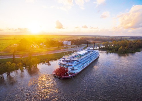USA Mississippi American Queen Sunset