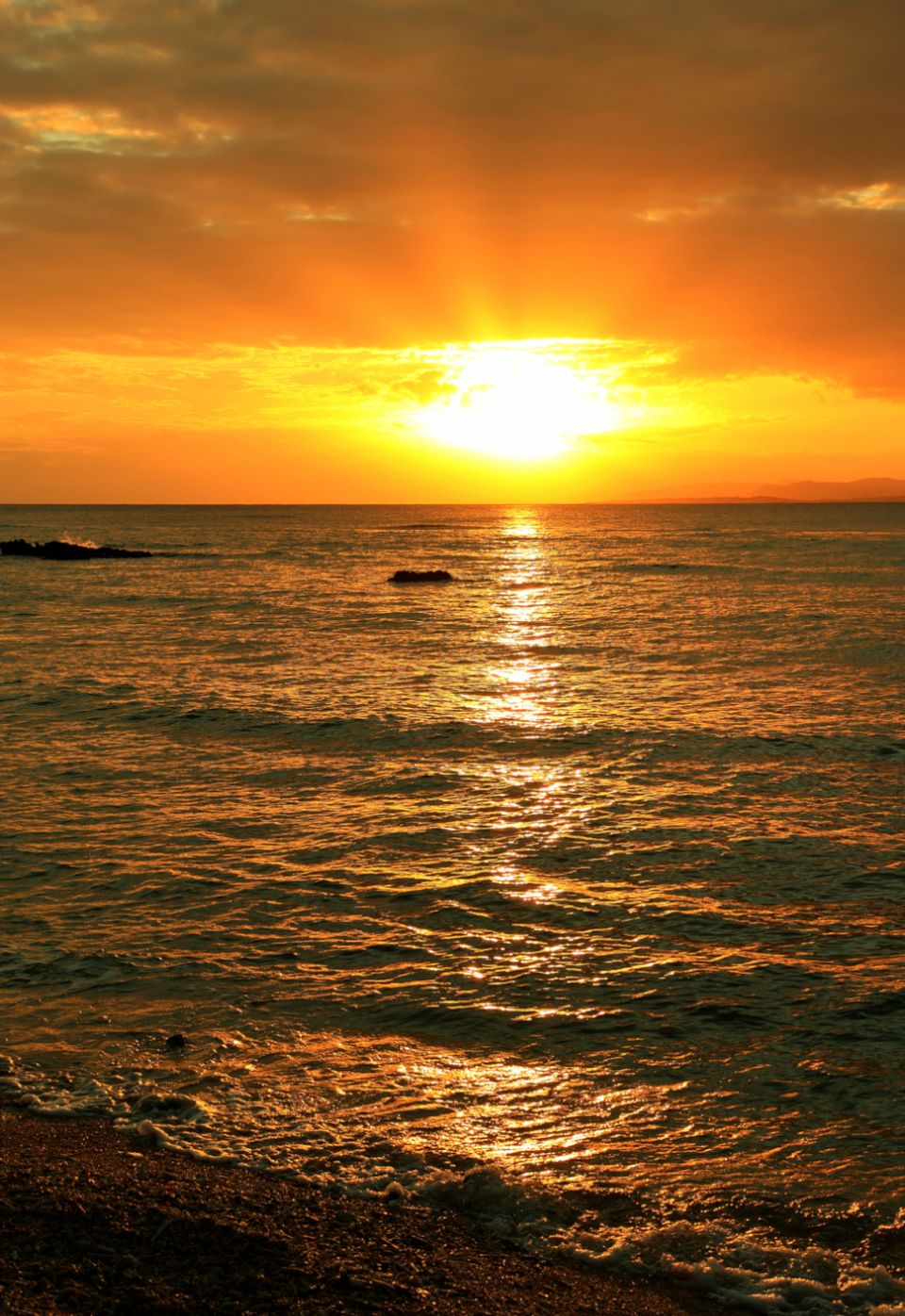 Wunderschöne Sonnenuntergänge im Land der aufgehenden Sonne