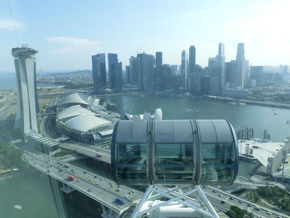 Fahrt mit dem Singapure Flyer