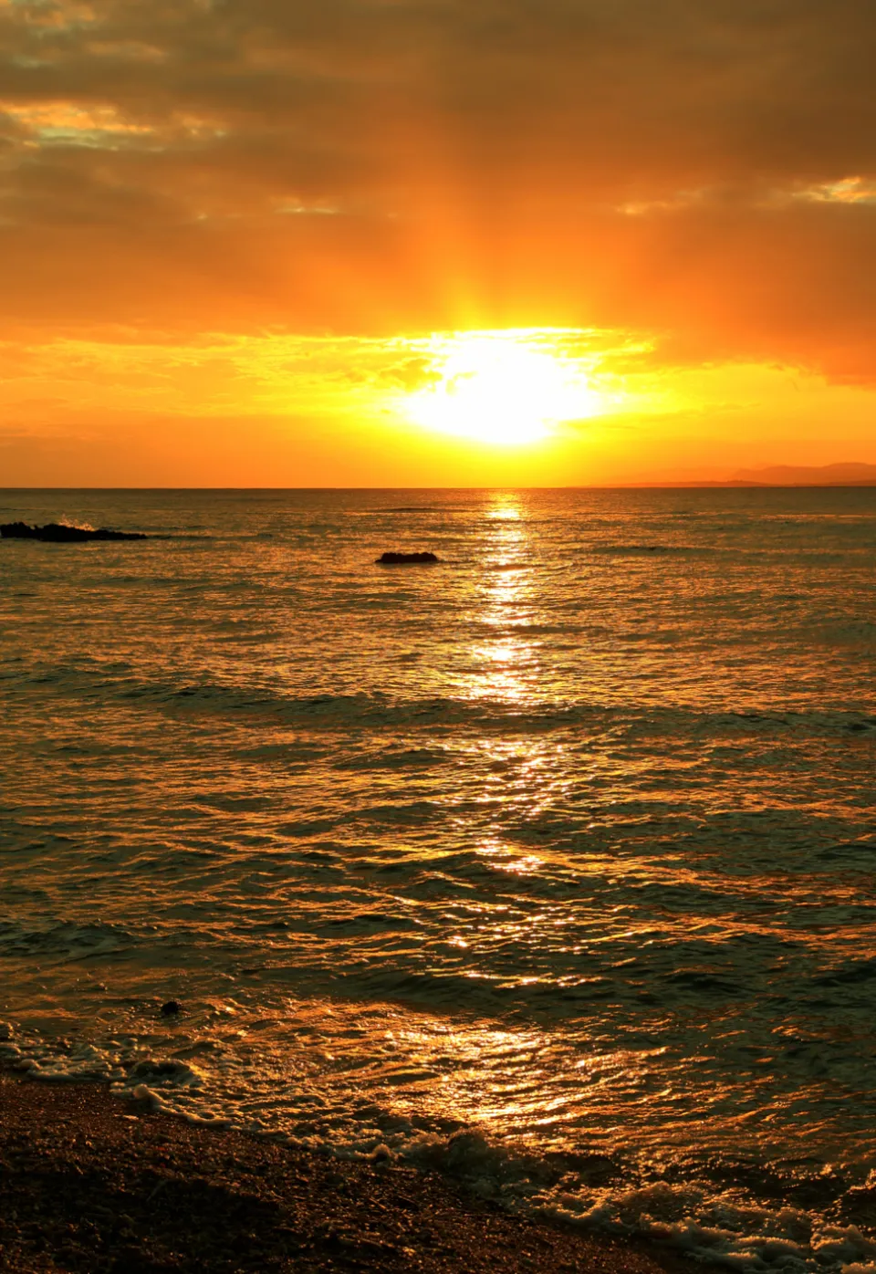 Wunderschöne Sonnenuntergänge im Land der aufgehenden Sonne