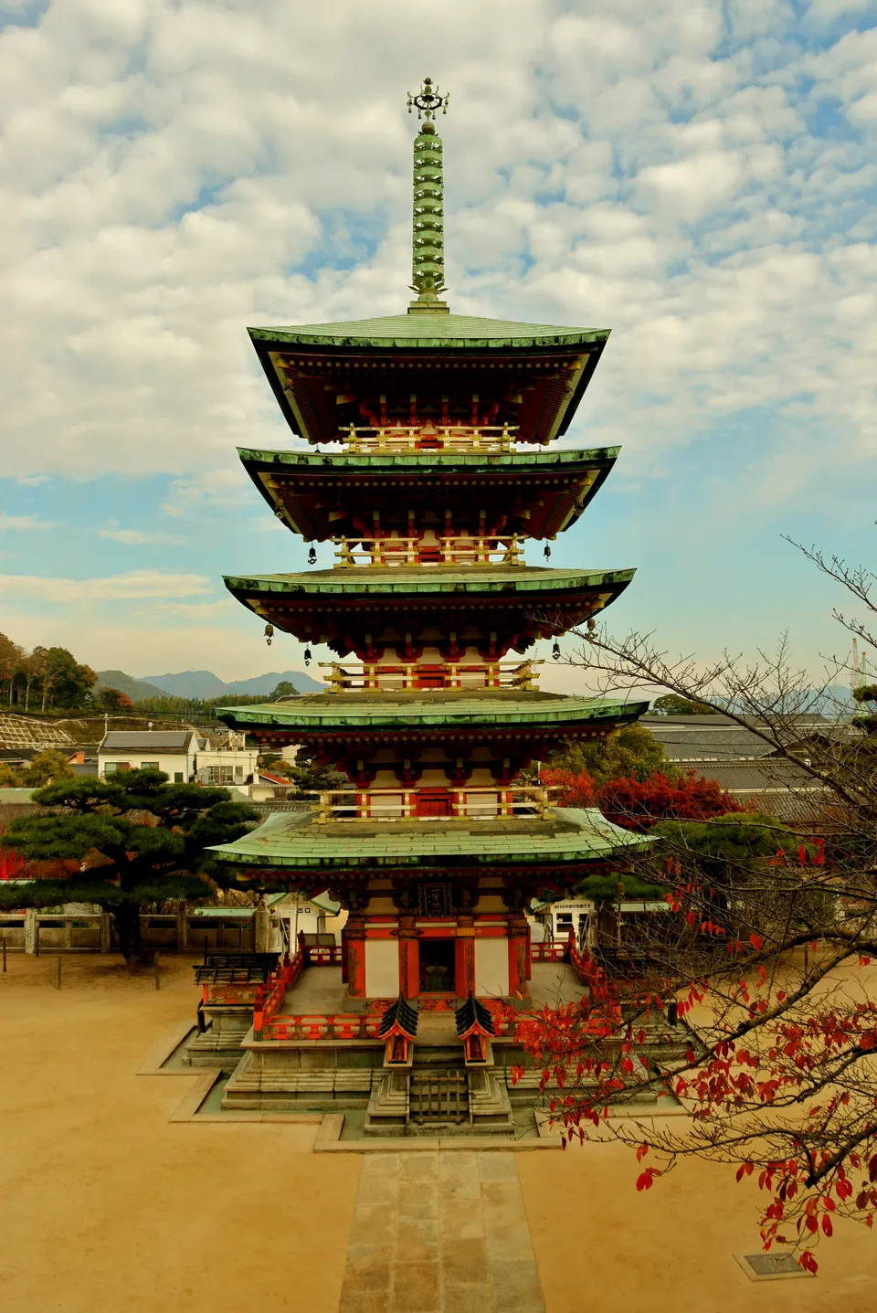 Pagode auf der Kōsan-ji-Tempelanlage