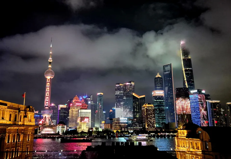 Bund bei Nacht, Shanghai