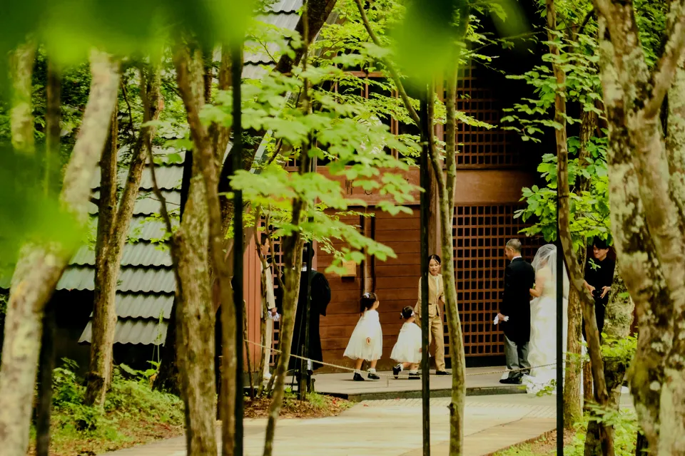 Kogen Church Karuizawa während einer Hochzeit