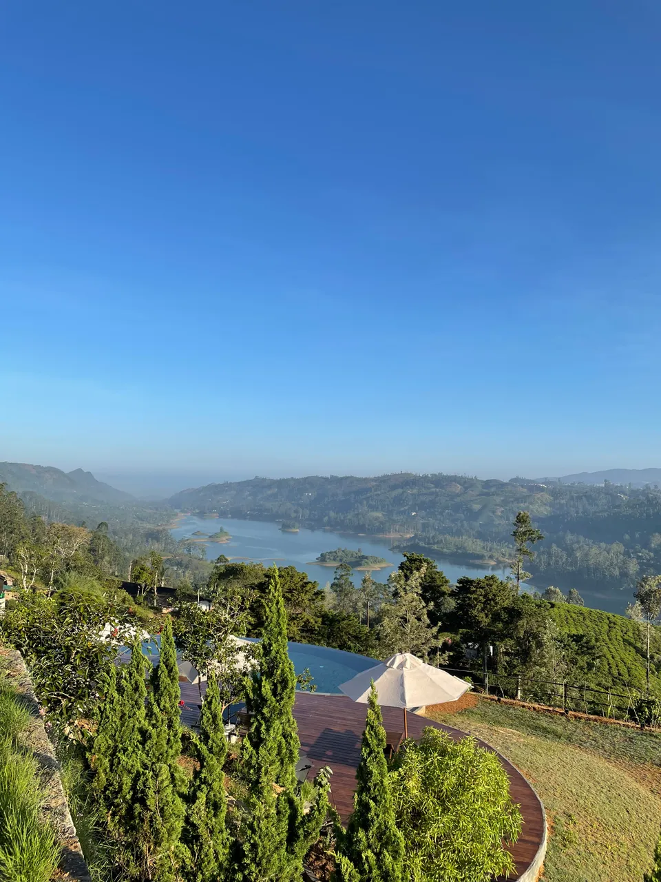 Blick auf das Castlereigh Reservoir