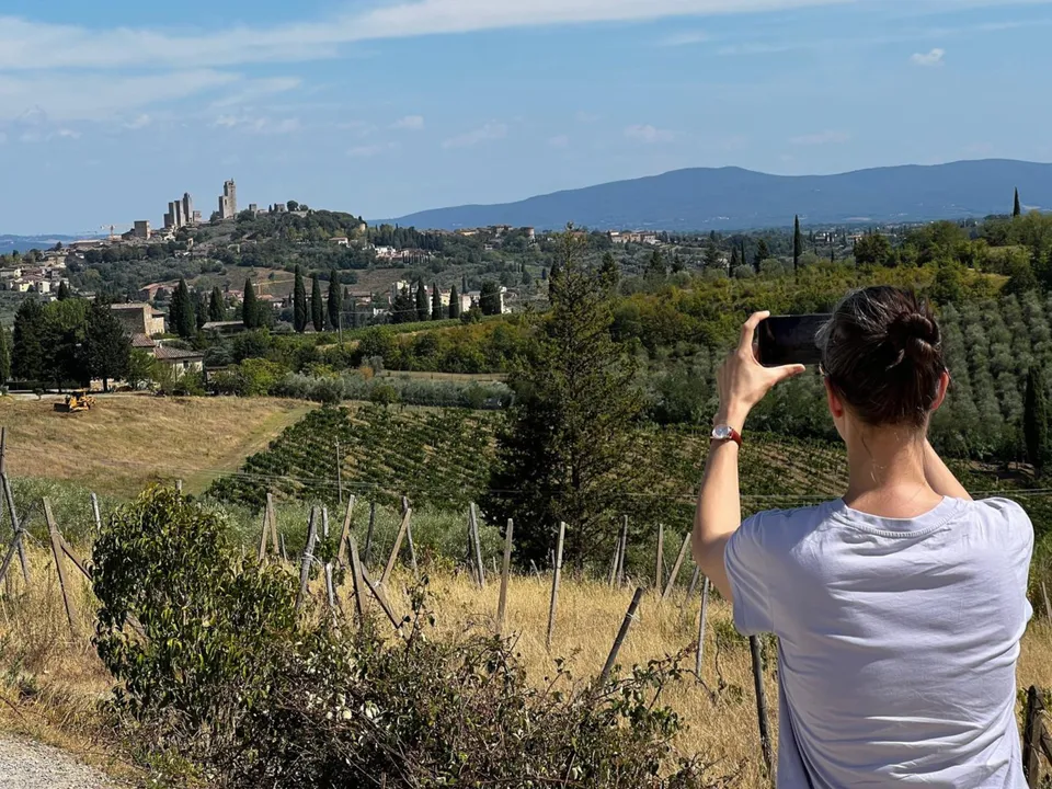 San Gimignano aus der Ferne