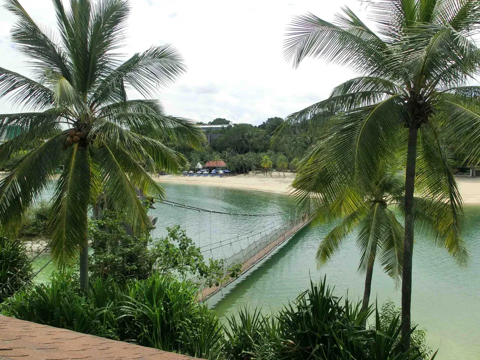 Strandbucht auf Sentosa Island