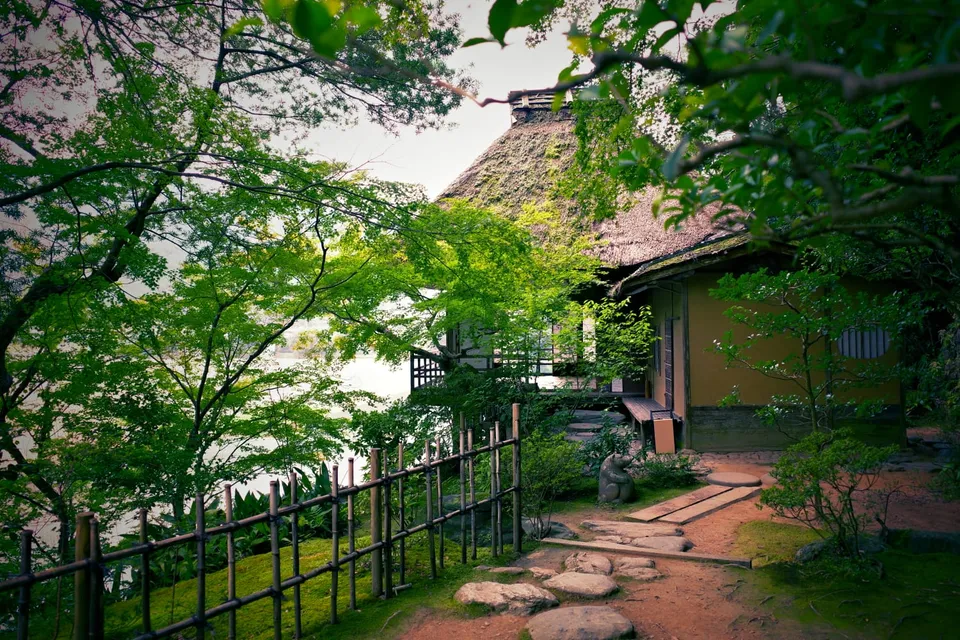 Teepavilion der Villa Garyu Sanso, Ozu