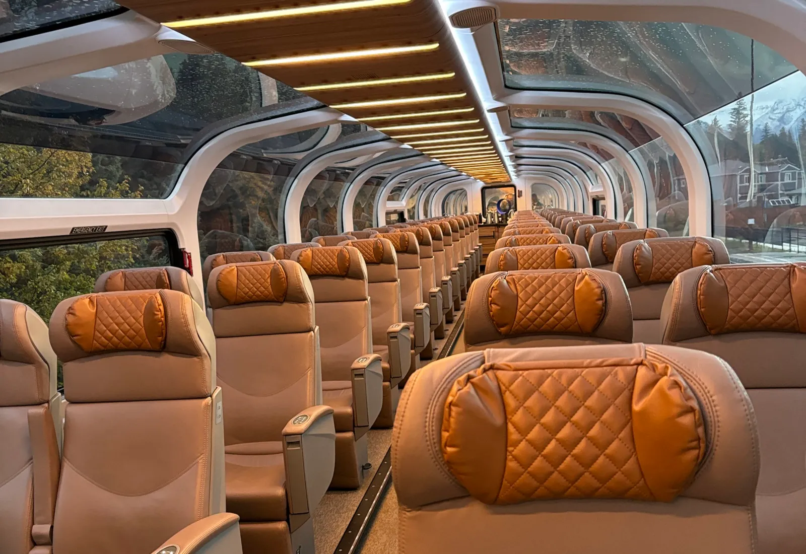 Sitzgelegenheiten im Rocky Mountaineer