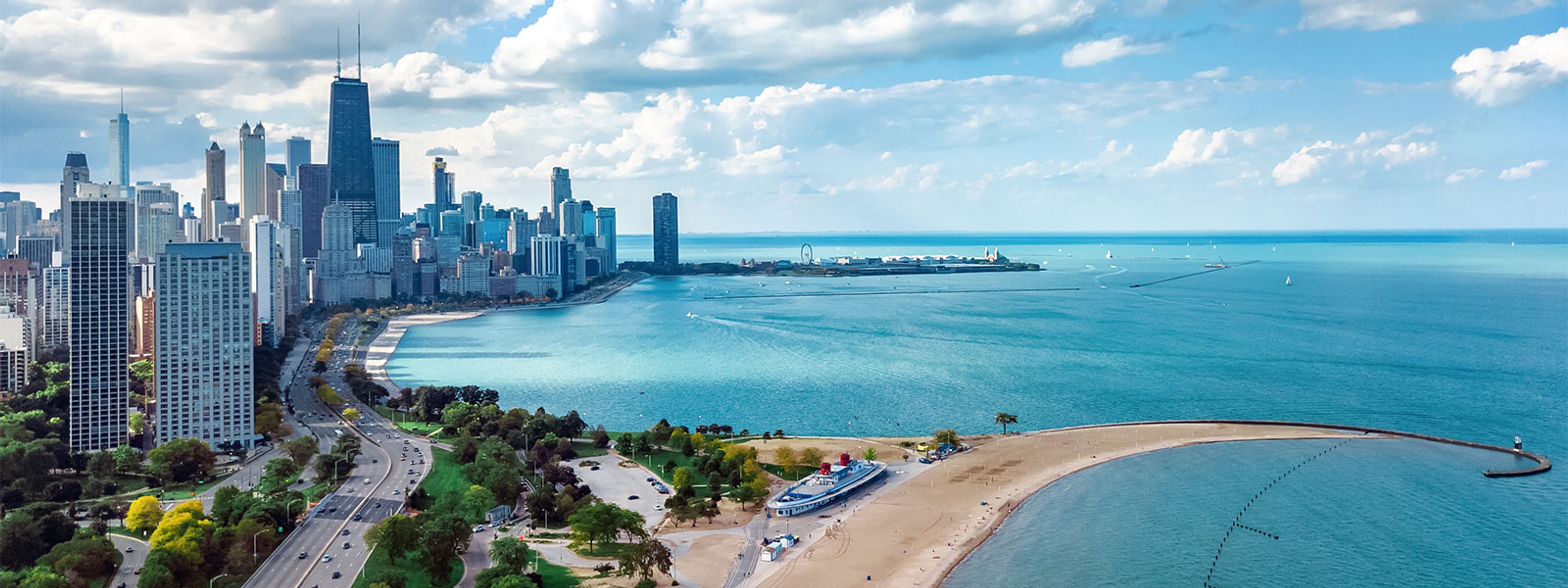 Chicago und der Michigan Lake
