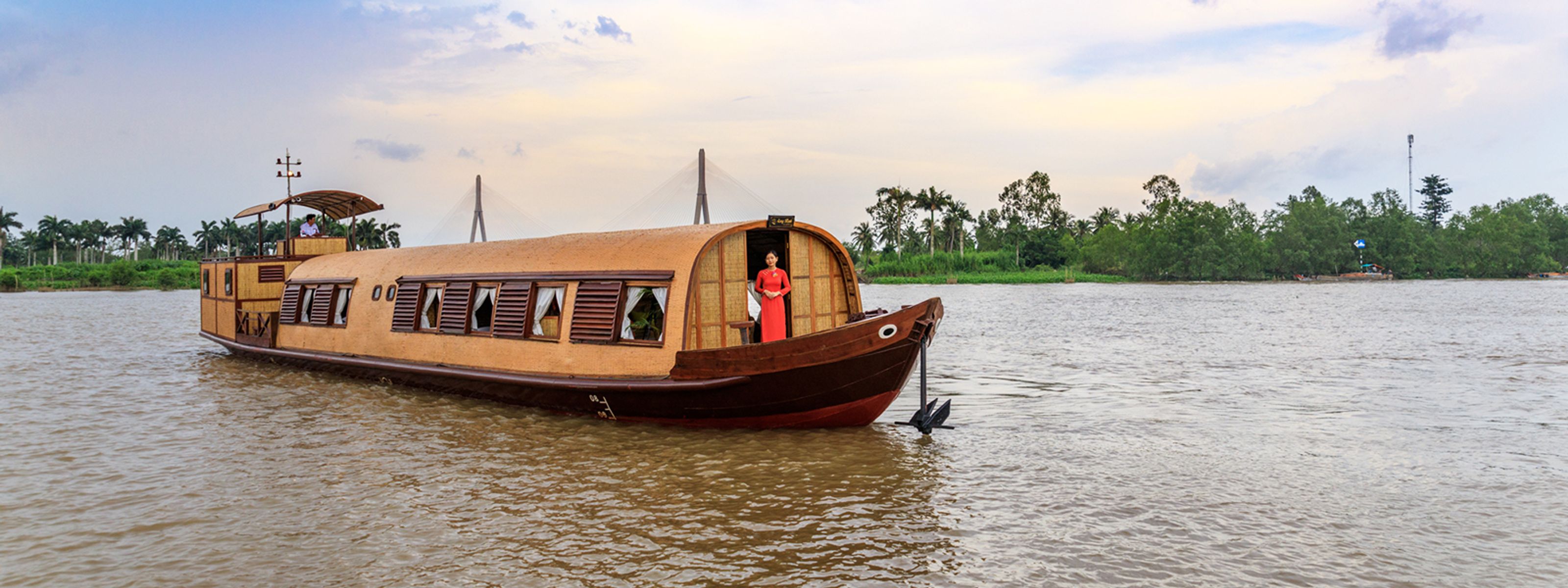 Privatkreuzfahrt auf einer Reisbarke durch das Mekong-Delta