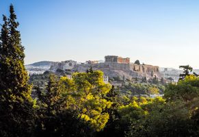 Blick auf die Akropolis in Athen