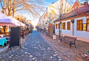 Die Altstadt Skadarlija in Belgrad