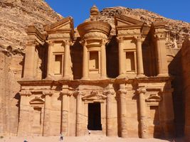 Das Schatzhaus in der Felsenstadt Petra, Jordanien