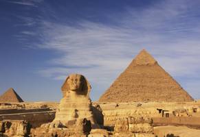 Große Sphinx und Pyramiden von Gizeh, Ägypten