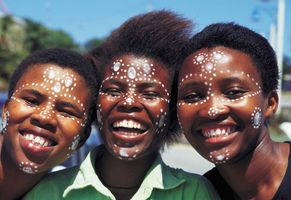 Traditionelle Gesichtsbemalung, Südafrika