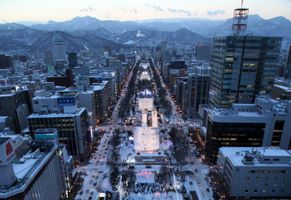 Panorama über Sapporo