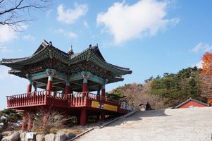 Der Bulguksa-Tempel, unweit der Stadt Gyeongju