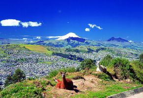 Quitos Aussicht auf dem Cotopaxi Vulkan