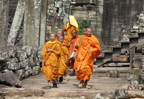 Mönche in Angkor
