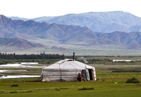 Mongolei Reise, Jurte im Altai