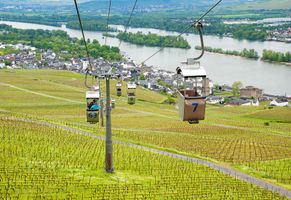 Die Rüdesheimer Seilbahnen über den Weinfeldern