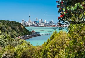 Blick auf Aucklands Skyline