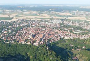 Die Rothenburger Altstadt – vom Ballonkorb aus