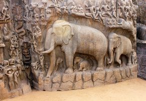 Arjuna Höhle, Mahabalipuram