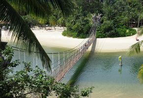 Hängebrücke am Palawan Beach, Insel Sentosa