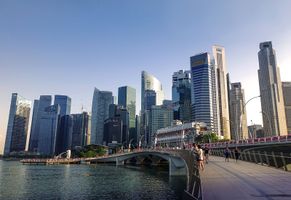 Promenade an Singapurs Innenstadt