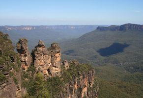 The Three Sisters in den Blue Mountains, Australien