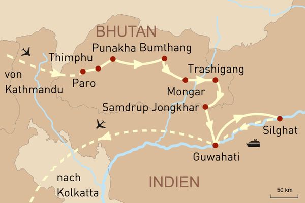 Bhutan & Assam Reise mit Flusskreuzfahrt: Durch das Land des Glücks