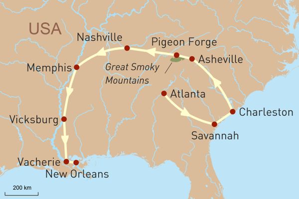 Südstaaten Romantik zwischen Savannah und new Orleans