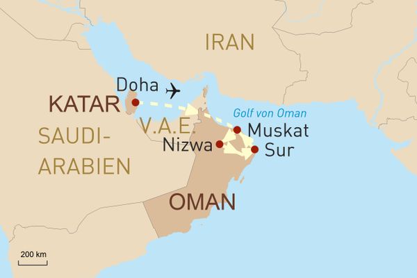 Reisekarte Oman luxuriös erleben