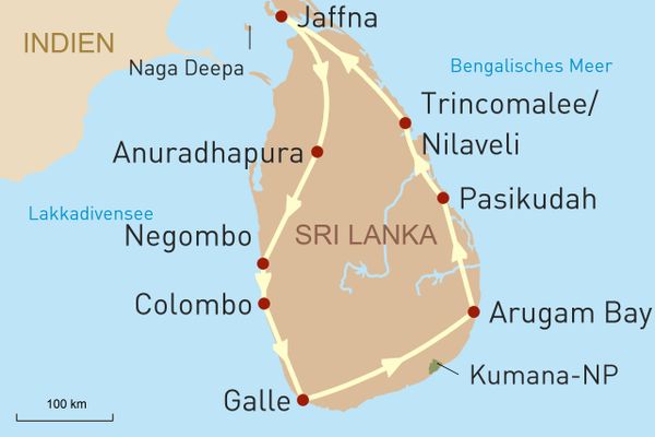 Entdeckungsreise durch den Osten und Norden Sri Lankas