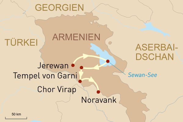 Drei perfekte Tage in Jerewan, Reiseroute