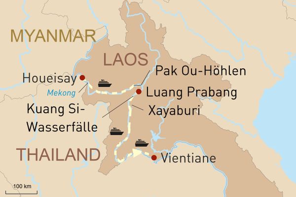 Flusskreuzfahrt in Laos: Mit der luxuriösen Anouvong entlang des Mekong