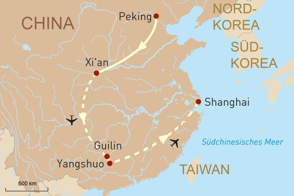 Reisekarte China Exklusiv