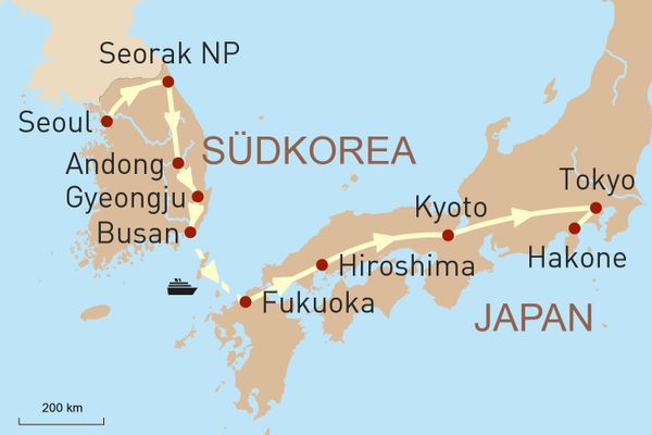 Südkorea & Japan: Auf der historischen Landbrücke von Seoul nach Tokyo
