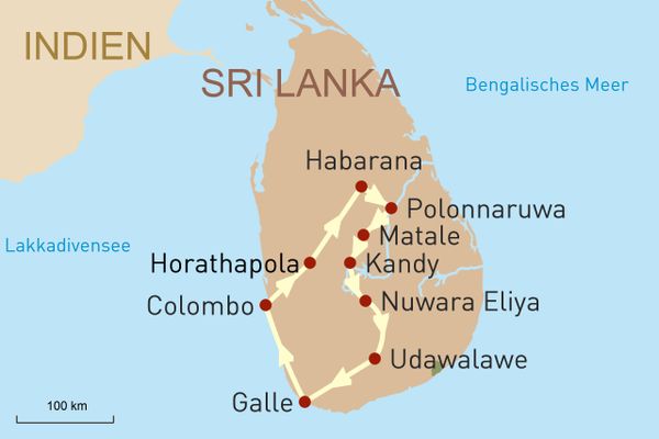 Authentisches Sri Lanka - Karte