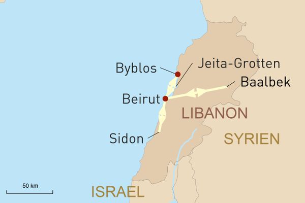Reisekarte Libanons Schätze entdecken - Zwischen Moderne und Antike