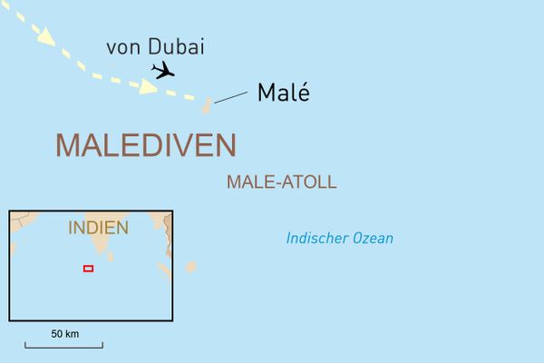 Reisekarte City Life Dubai Erholung auf den Malediven