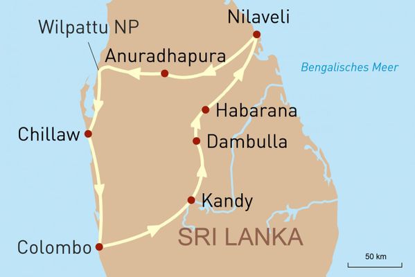 Die Perle Sri Lanka - von Colombo zur Ostküste