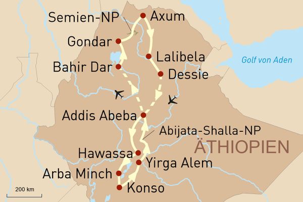 Äthiopien: Historische Kulturschätze und unbekannte Naturvölker