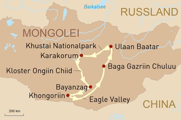 Reise zu den Höhepunkten der Mongolei