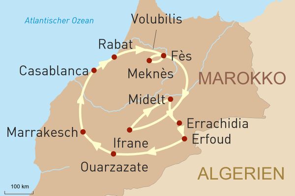 Reise zu den Höhepunkten Marokkos