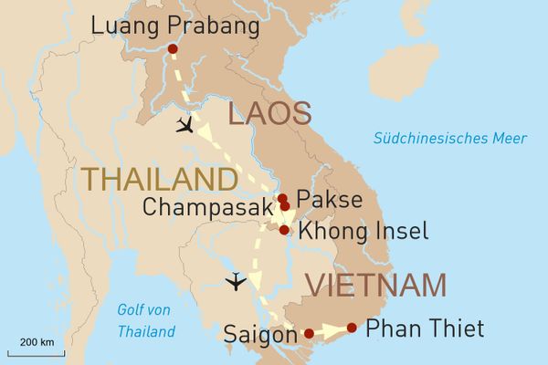 Höhepunkte von Laos und Entspannung in Vietnam