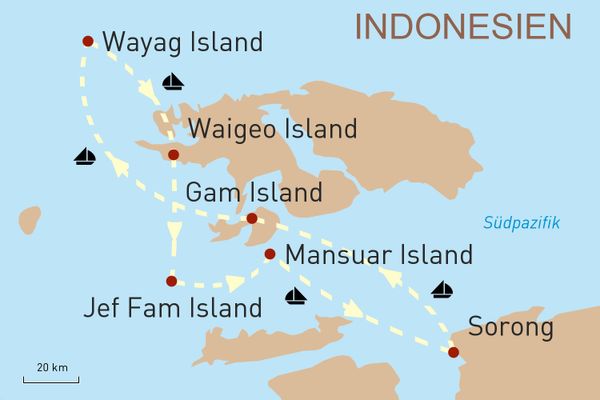 Indonesien Kreuzfahrt: Mit der Alila Purnama zu den Inseln von Raja Ampat