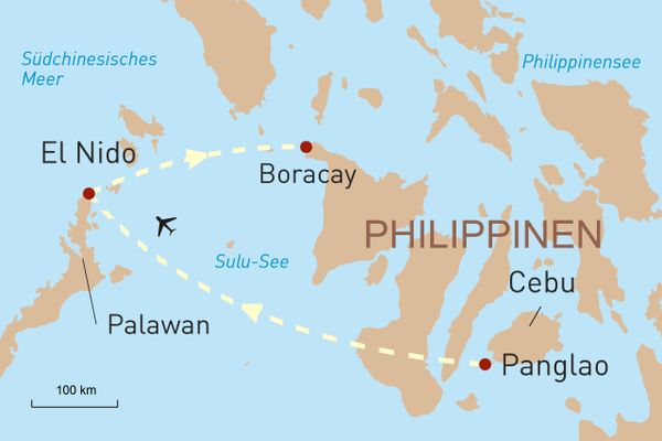 Philippinen Inselhüpfen Karte