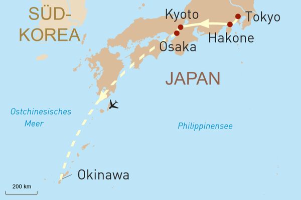 Japan auf den ersten Blick & Baden auf Okinawa